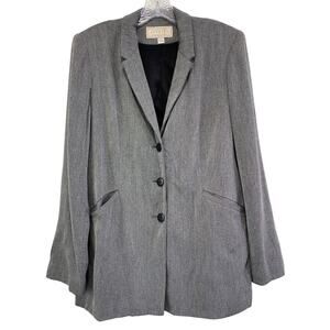 Vintage 80s Express Longline Blazer Size 5/6 Rayon‎ Girl Boss Boss Babe 3 Button